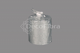Свеча парафин Рустик D60  H70 - серебро
