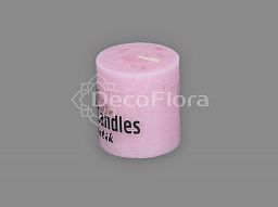 Свеча парафин Рустик D60  H70 - светло-розовый 