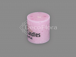 Свеча парафин Рустик D60  H70 - розовый 